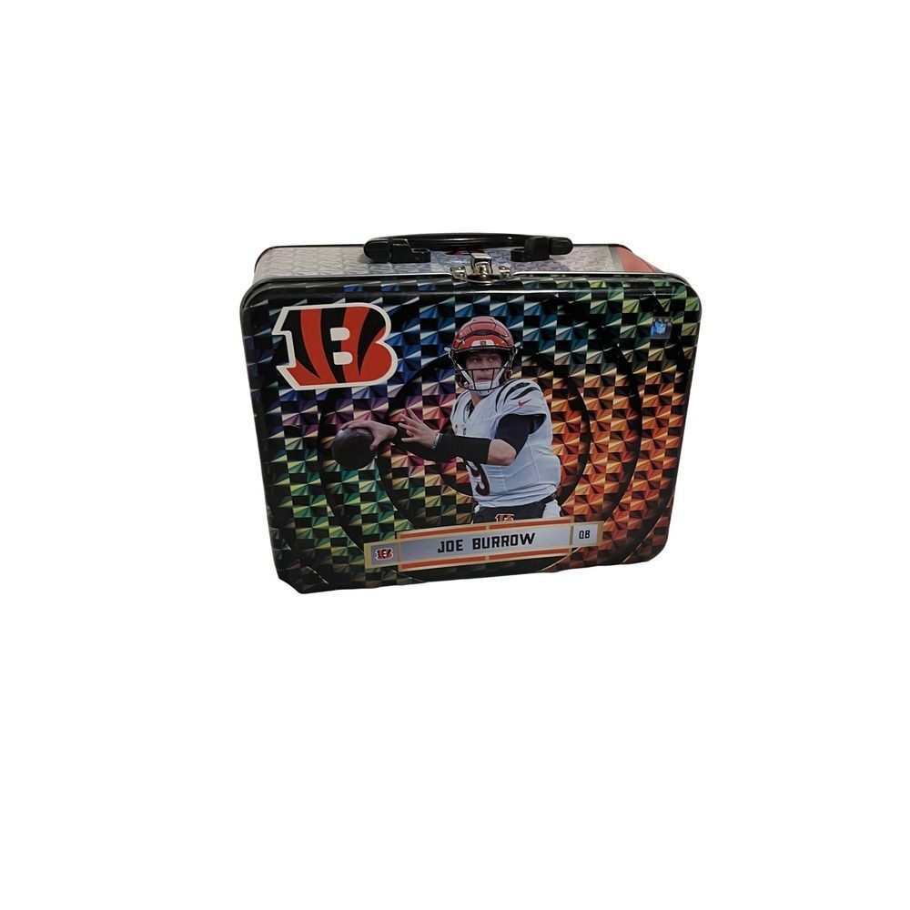 NFL Lunch Box Kids OS Multicolor Excellent Joe Burrow Cincinnati Bengals Metal